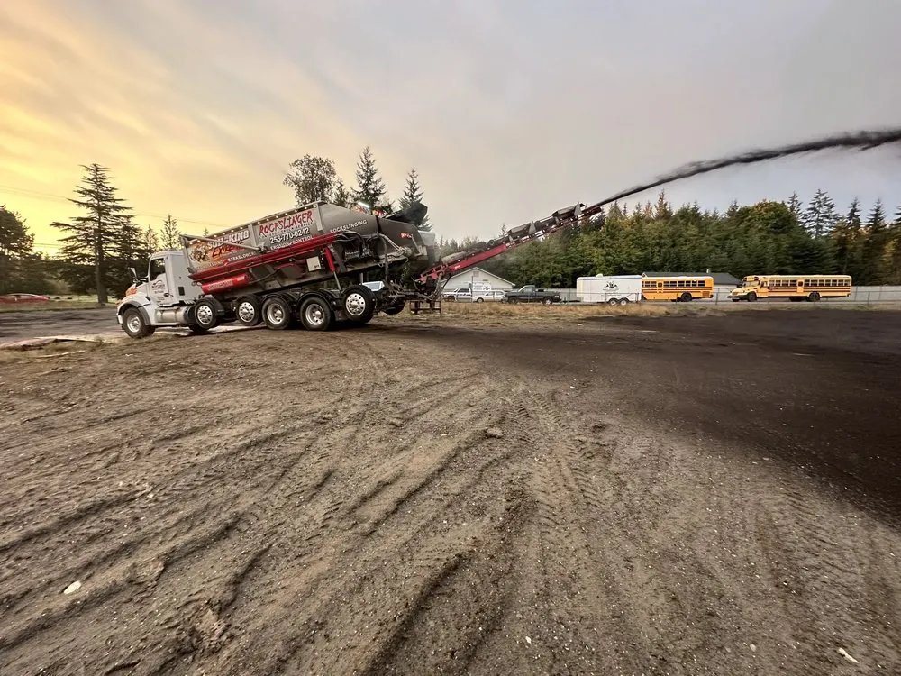 Professional landscape design for outdoor upgrades in Orting, WA by Hydroseeding & Bark Blowers