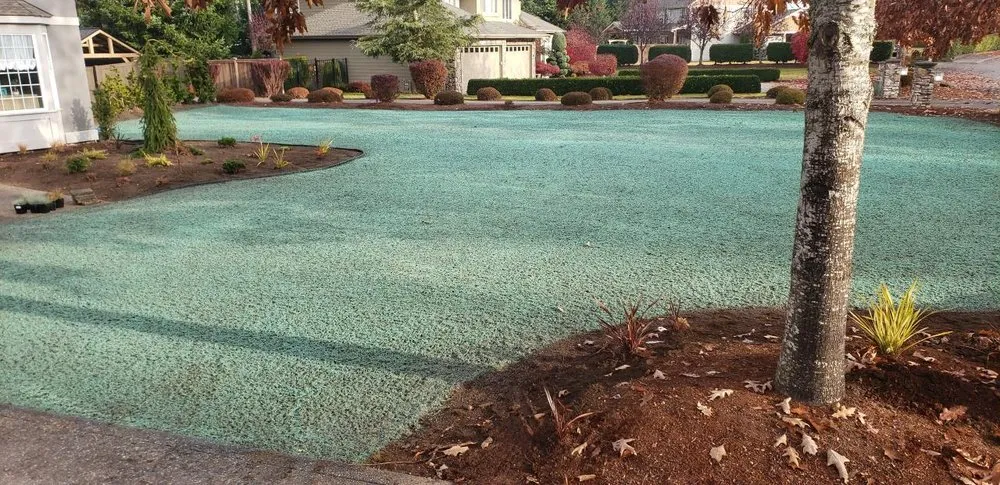 Expert landscape installation for residential properties across Orting, WA - Hydroseeding & Bark Blowers