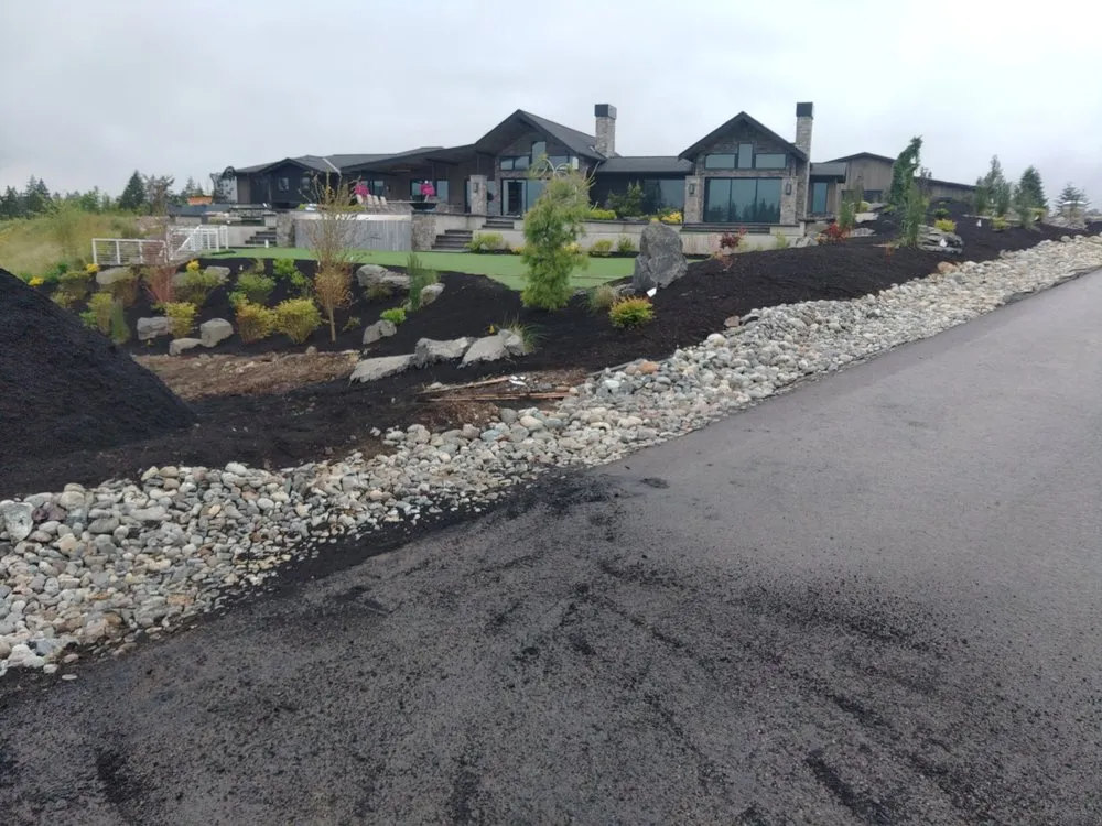 Affordable outdoor landscaping for year-round maintenance across Orting, WA - Hydroseeding & Bark Blowers