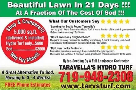 Reliable lawn mowing service in Pueblo, CO by Hydroseeding and Sod By Taravella's Hydro Turf