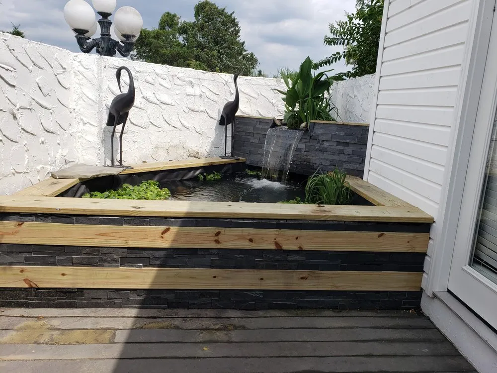 Custom landscape installation in Millsboro, DE by HydroZen Waterscapes