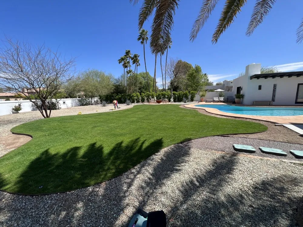 Affordable lawn care service for residential properties in Phoenix, AZ by I & I Landscaping