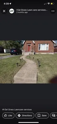 I eat grass lawncare services LLC Logo