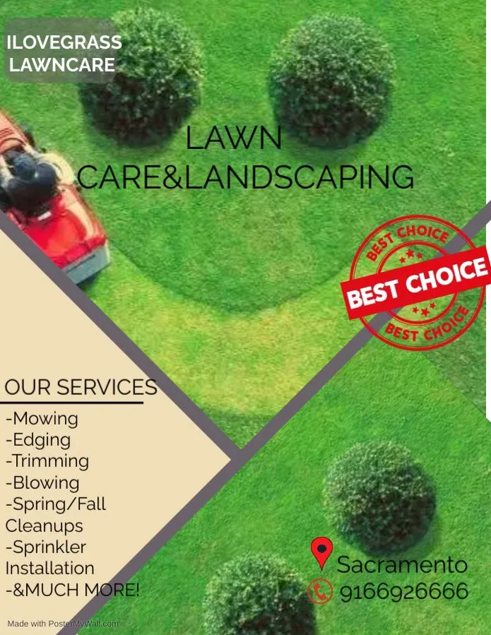 Affordable yard maintenance near you across Sacramento, CA - i Love Grass Lawn Care