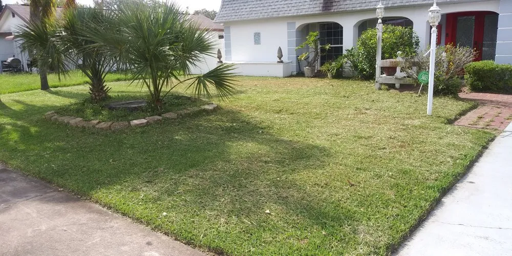 Custom landscape installation in Wimauma, FL by I T S Lawn Services