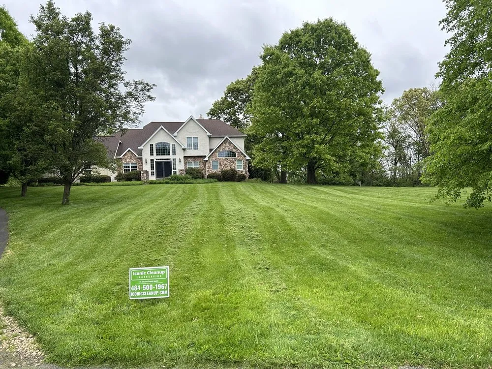 Trusted lawn mowing service for residential properties in Pottstown, PA by Iconic Cleanup