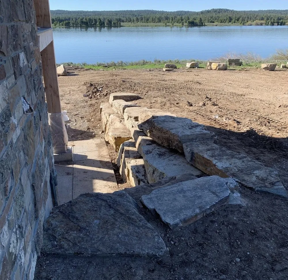 Custom yard cleanup service with custom design in Rupert, ID by Idaho Natural Stone