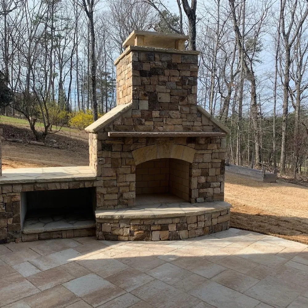 Custom outdoor landscaping in Canton, GA by Ideal Landscape Solutions