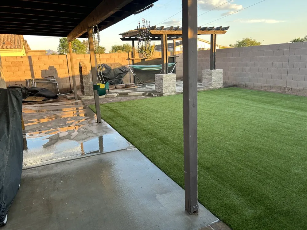 Reliable lawn mowing service for residential properties in Mesa, AZ by IG Hardscapes