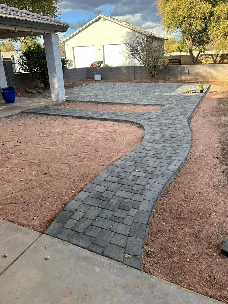 Professional yard cleanup service in Mesa, AZ by IG Hardscapes