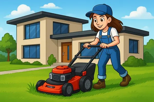 I’m Just A Lawn Girl Logo