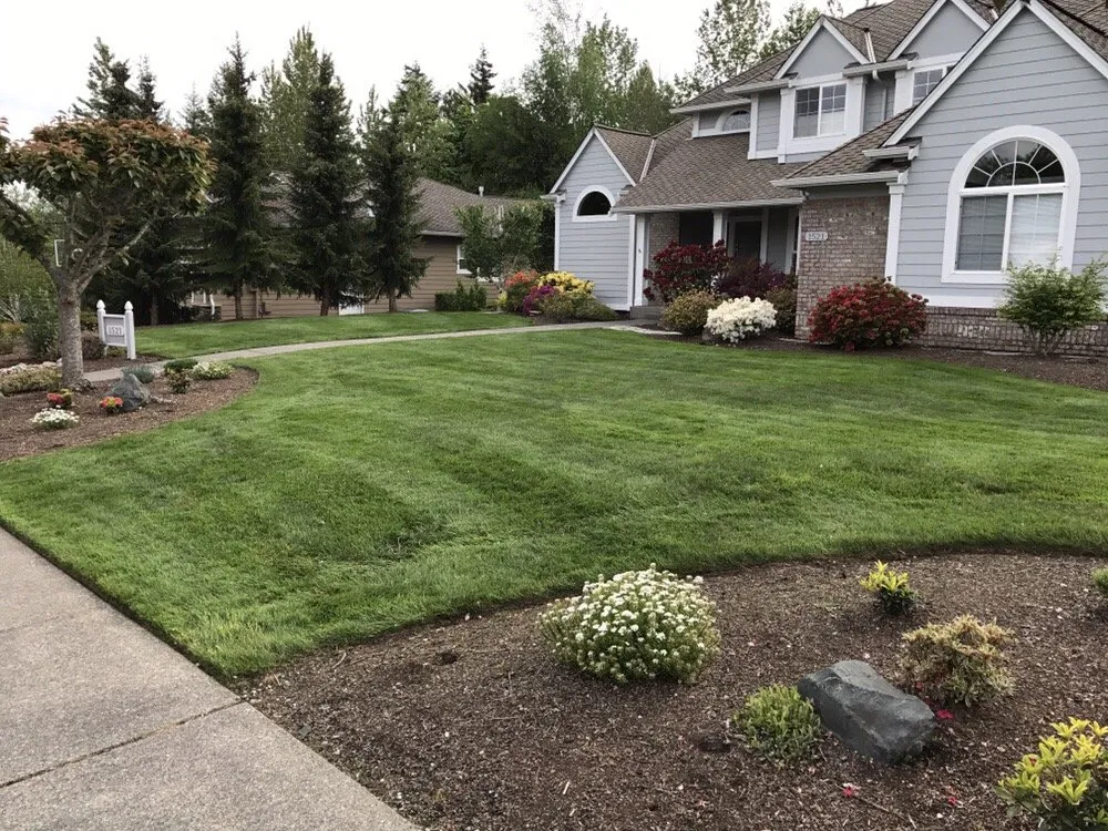 Custom landscape installation with custom design across Mount Vernon, WA - iMow + More
