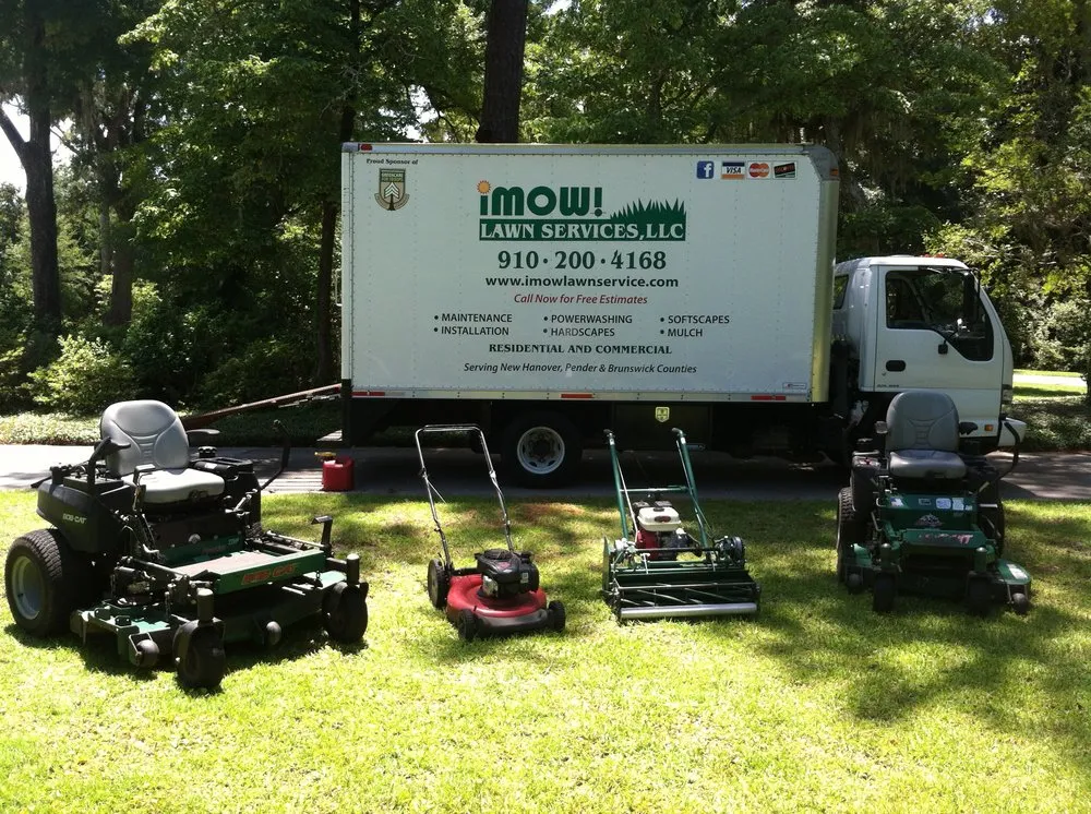 Top-rated outdoor landscaping with custom design in Wilmington, NC by iMOW Lawn Services