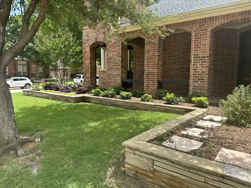 Local yard cleanup service with custom design in The Colony, TX by Impact Landscapes