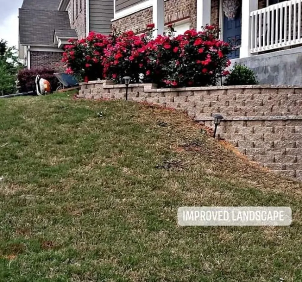 Professional yard maintenance in Snellville, GA by Improved Landscape