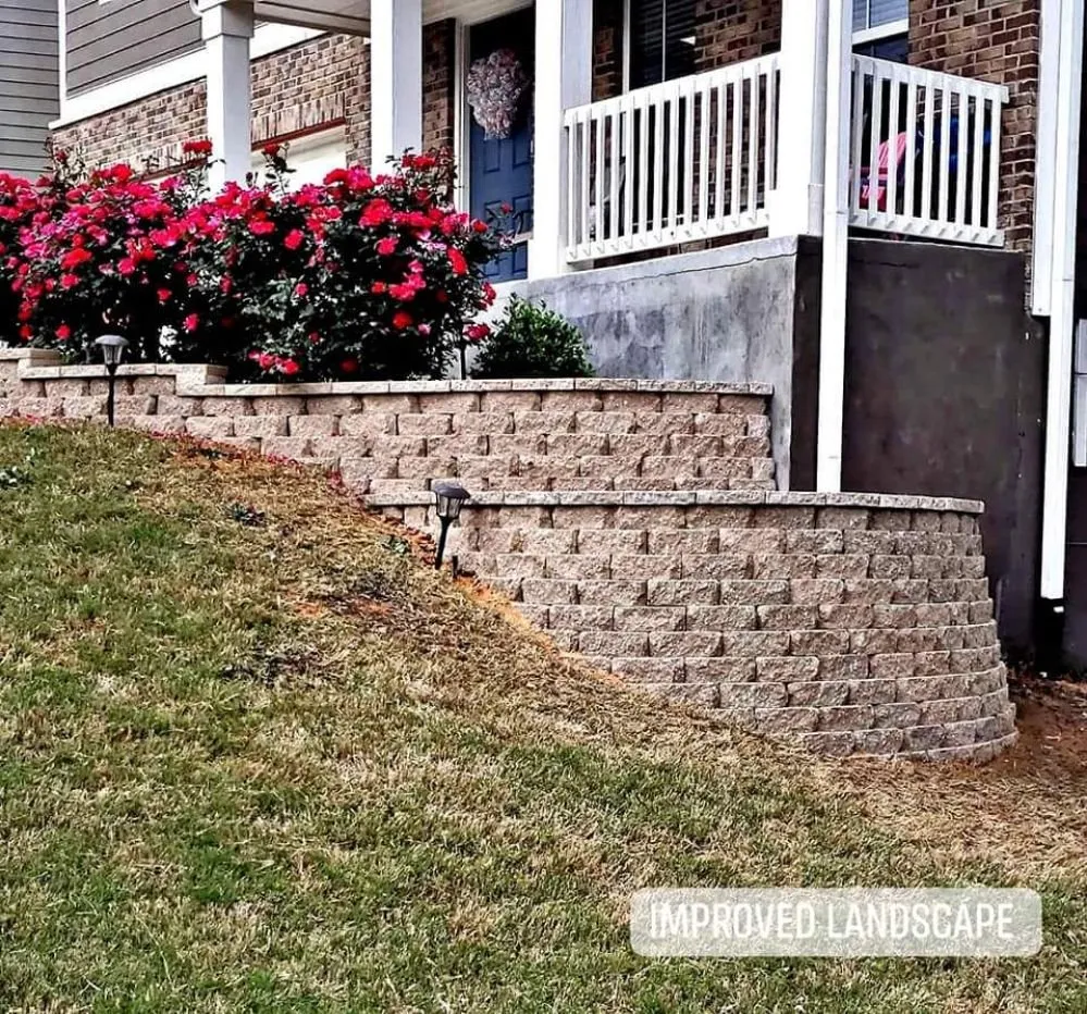 Custom landscape installation in Snellville, GA - Improved Landscape