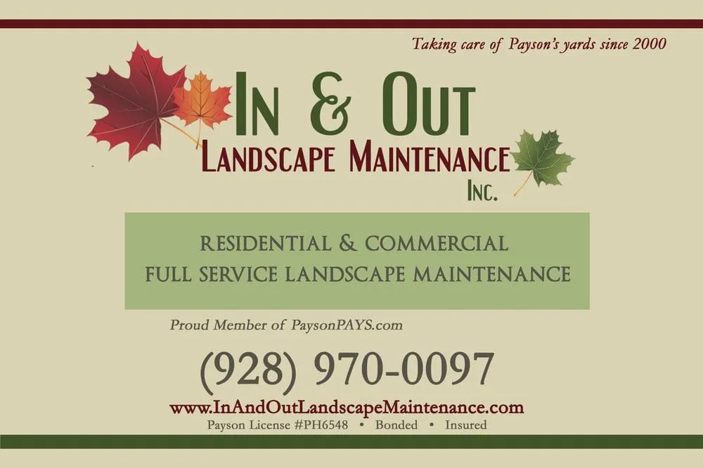 Affordable landscape design in Payson, AZ - In & Out Landscape Maintenance