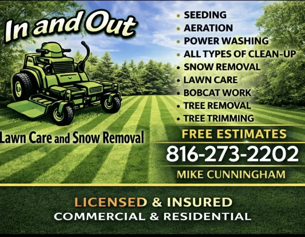 Reliable lawn mowing service for beautiful yards in Saint Joseph, MO by In and Out Lawn Care