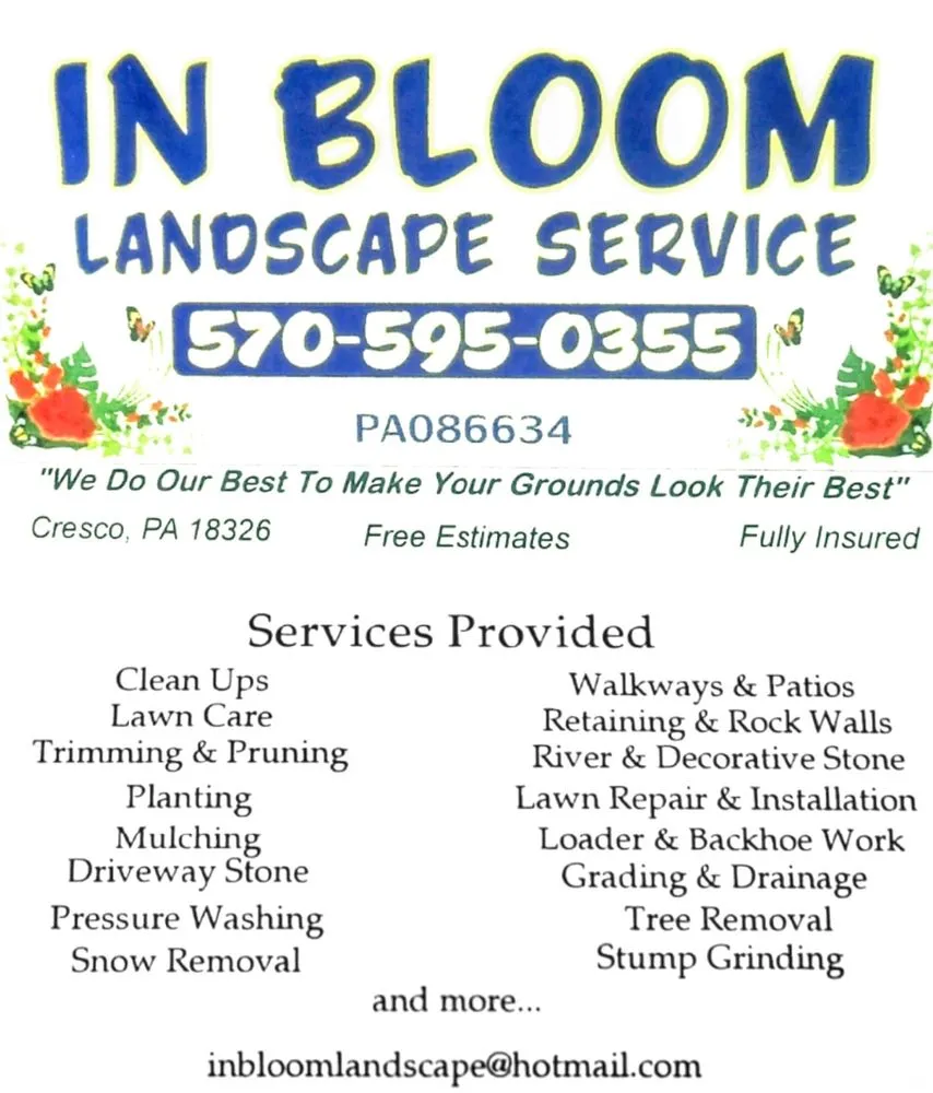 Reliable lawn care service experts serving Cresco, PA - In Bloom Landscape Service