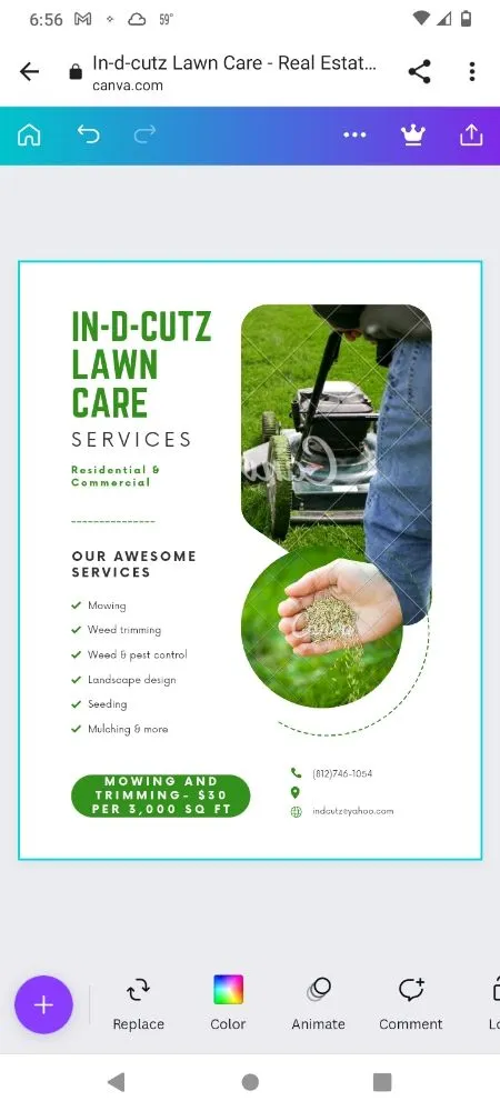 Affordable lawn mowing service for beautiful yards in Evansville, IN by In D Cutz