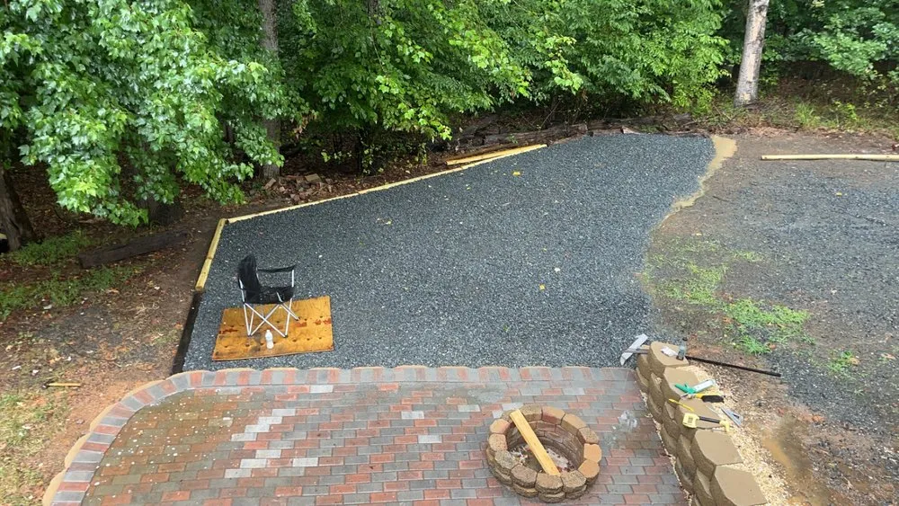 Custom landscape installation in Front Royal, VA - In God We Trust Handyman