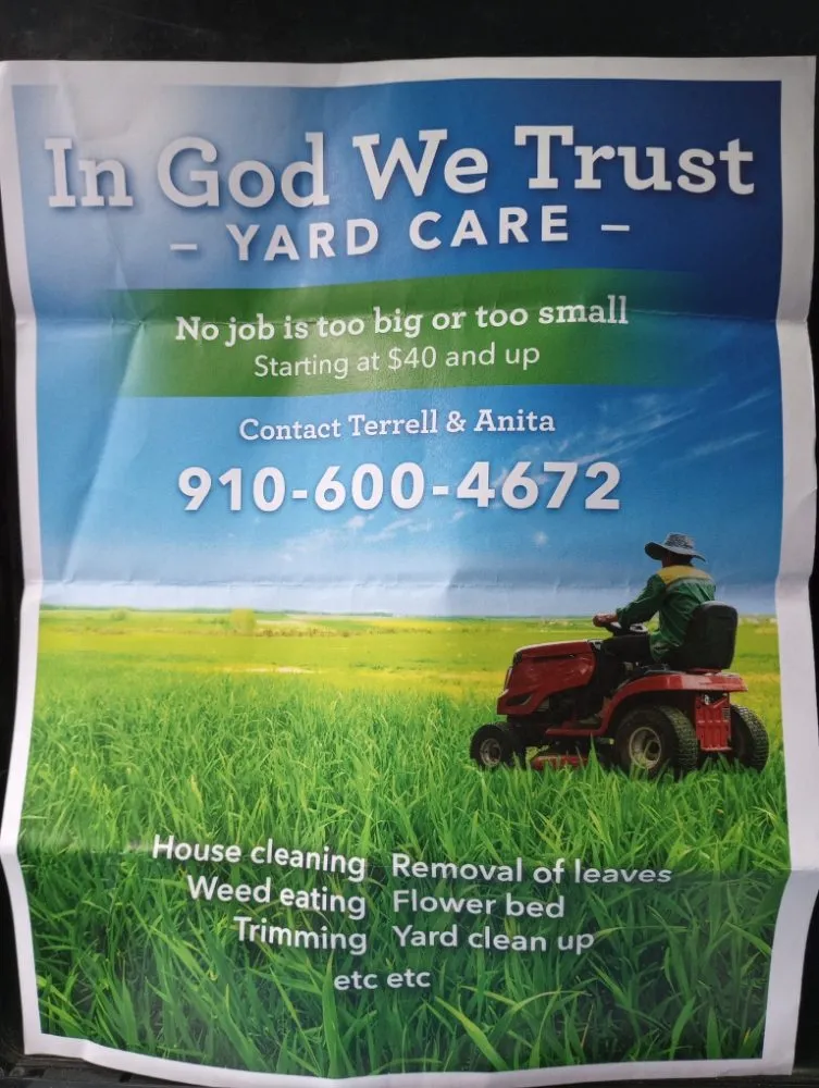 Expert yard cleanup service experts serving Fayetteville, NC - In God We Trust yard care