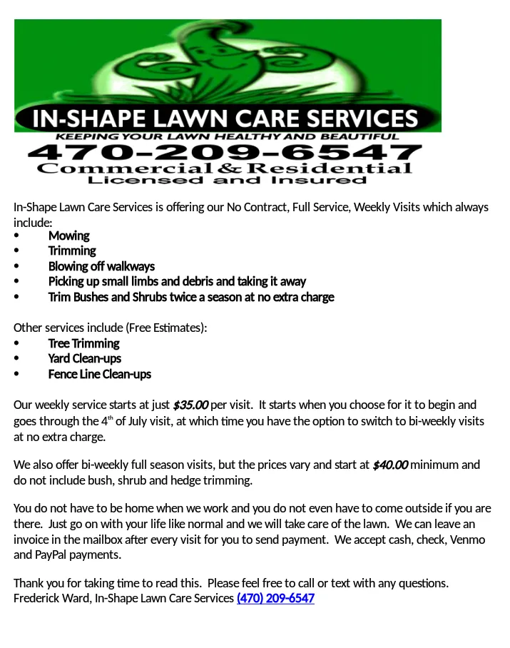 Local garden landscaping in McDonough, GA by In-Shape Lawn Service