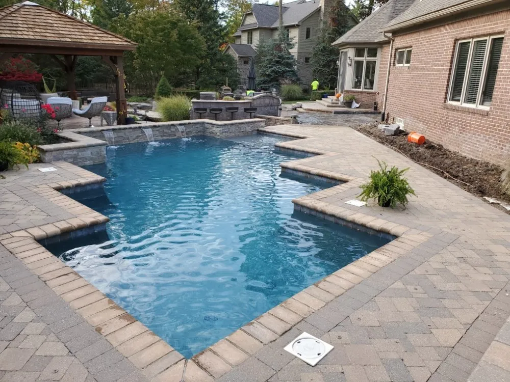 Custom landscape installation in Berlin Township, MI - In Syts Landscaping