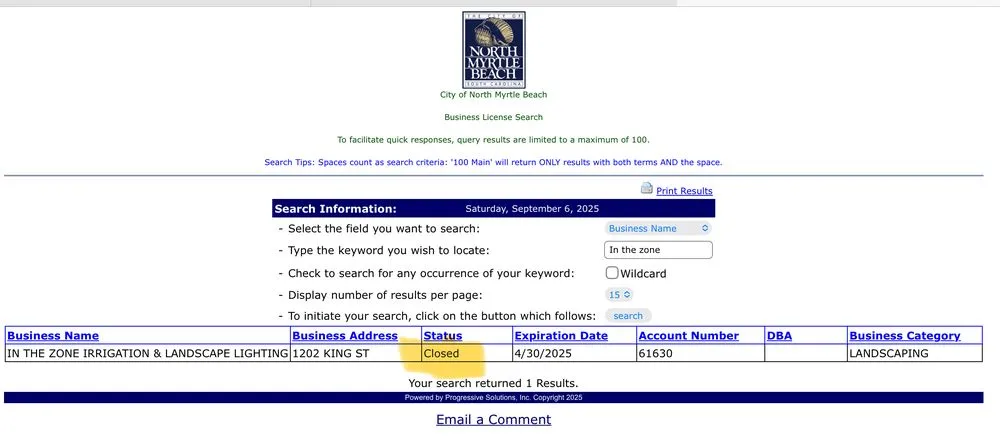 Affordable landscaping services for beautiful yards across North Myrtle Beach, SC - In the Zone Irrigation