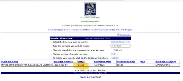 In the Zone Irrigation