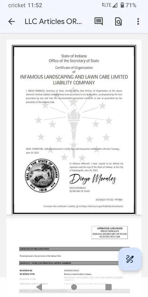 Custom yard cleanup service for beautiful yards in Butler, IN by Infamous Landscaping And Lawncare