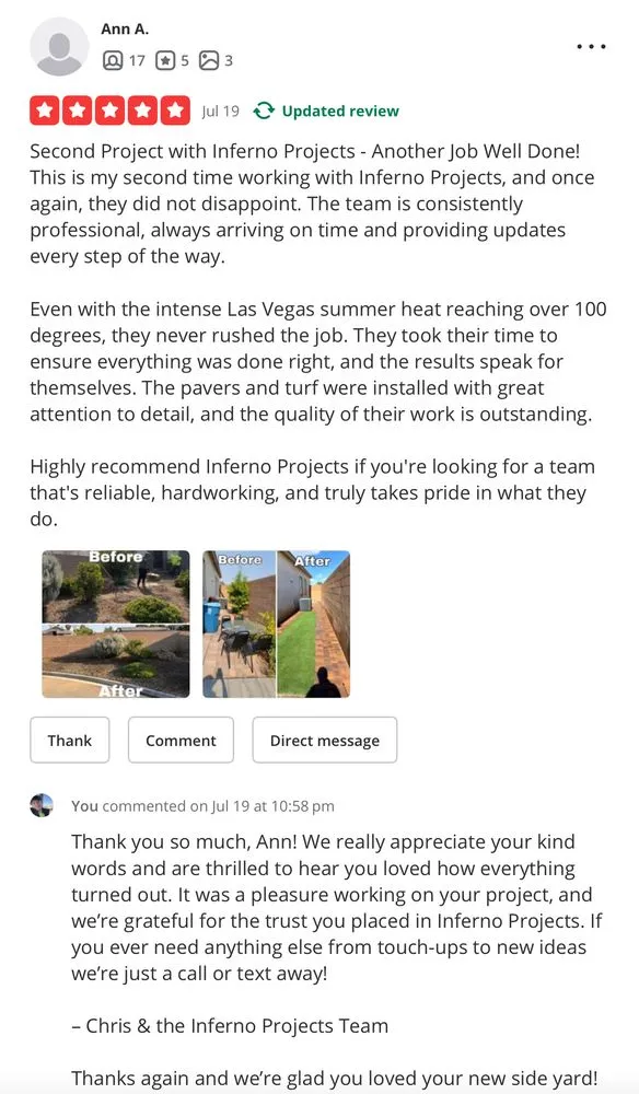 Custom landscaping services experts serving Las Vegas, NV - Inferno Projects