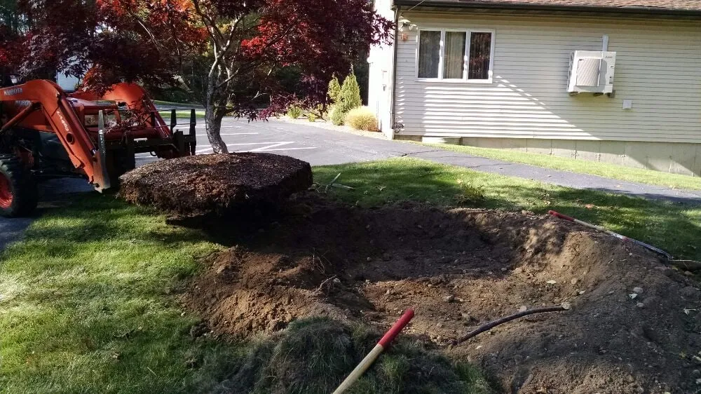 Custom landscape installation in West Wareham, MA by Infinite Designs Landscape Services