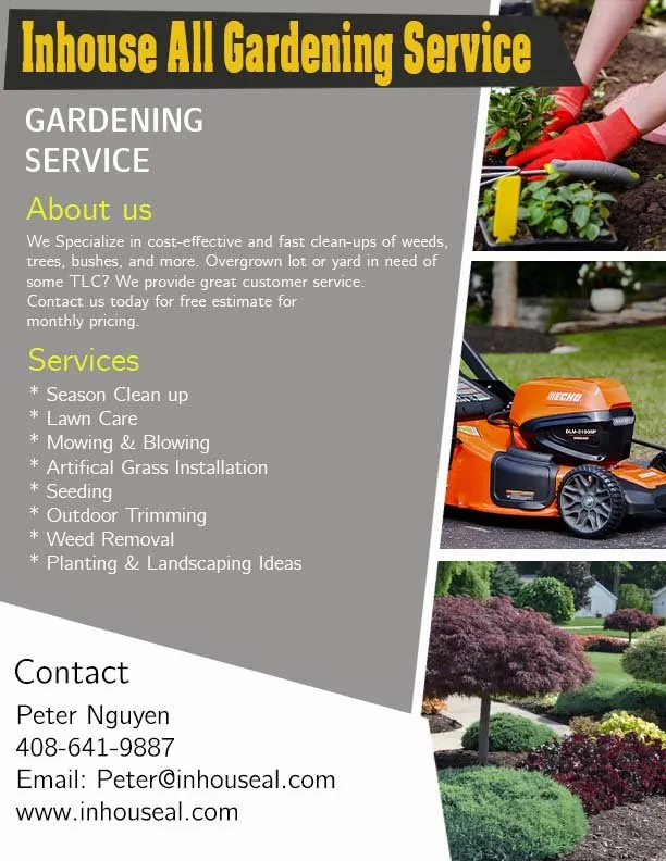 Reliable outdoor landscaping for year-round maintenance across Sunnyvale, CA - Inhouse All Gardening Service