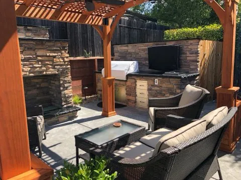 Custom landscape installation with custom design in Citrus Heights, CA by Innovative Handygal Services