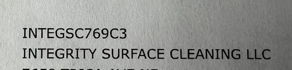 Integrity Surface Cleaning Logo
