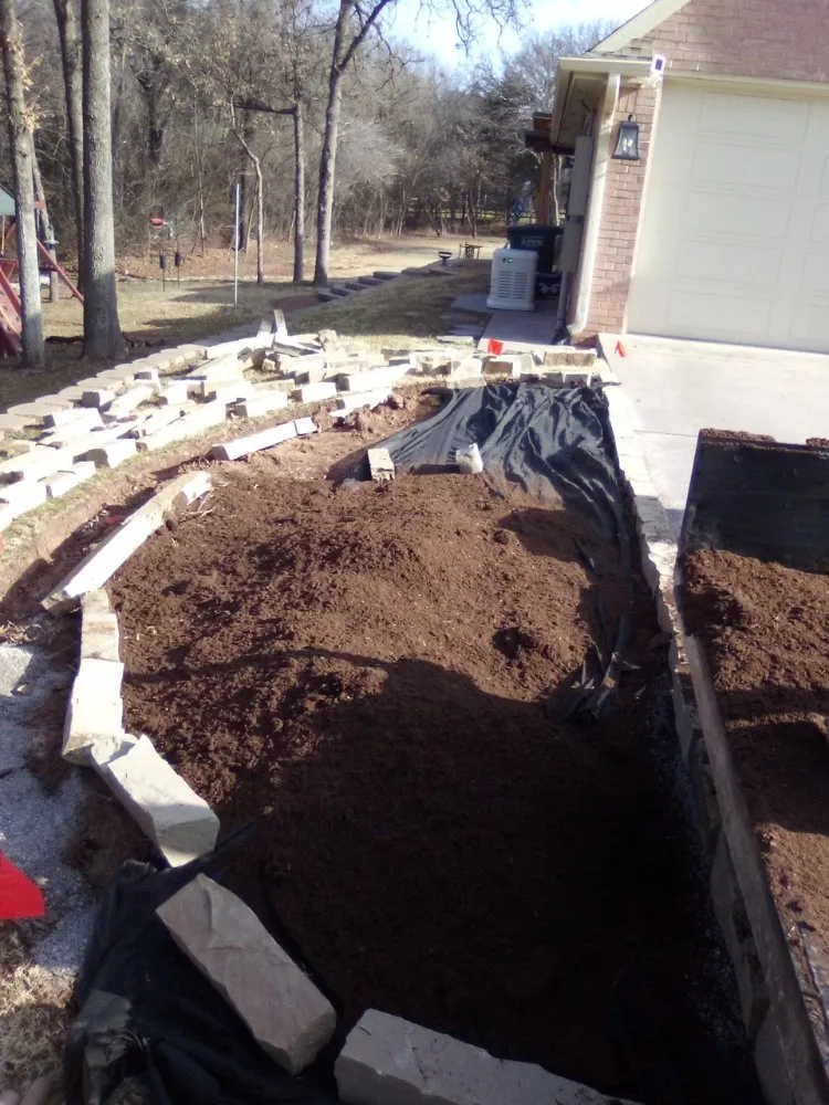 Custom garden landscaping for outdoor upgrades in Guthrie, OK by Intergity Lawns