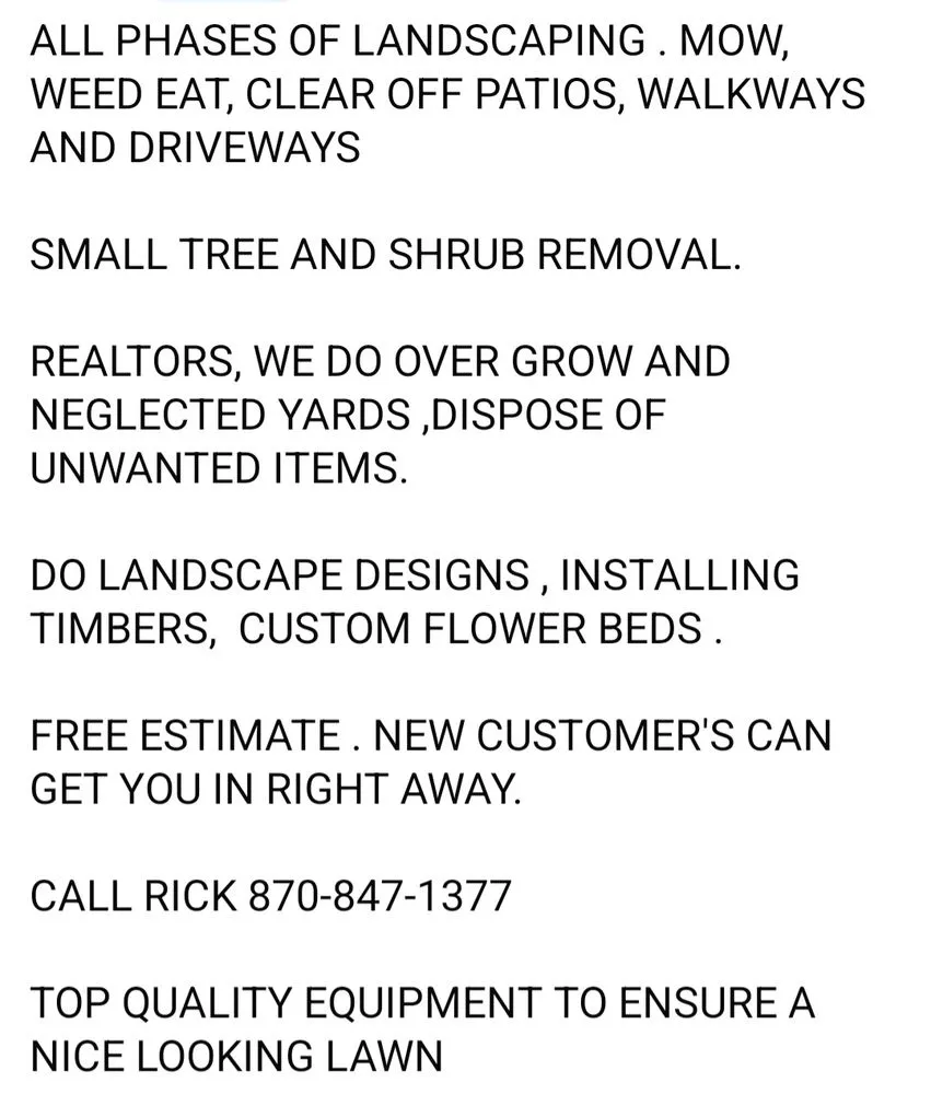 Affordable yard cleanup service in Williford, AR - Investment Landscaping