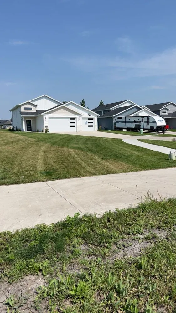 Professional landscape installation in North River, ND by Iron Plains Services