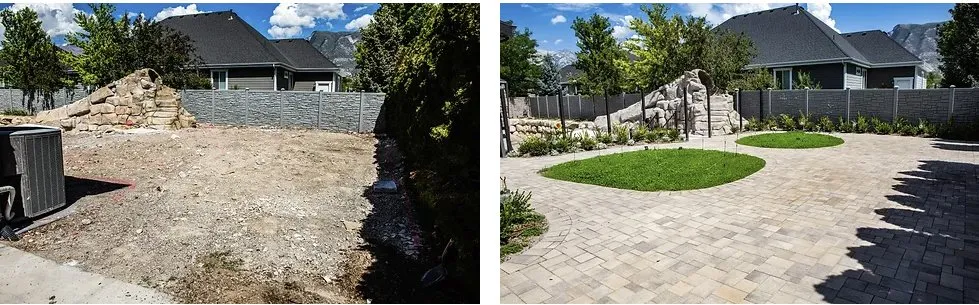 Local yard cleanup service with custom design in Saratoga Springs, UT by Ironhills Landscaping