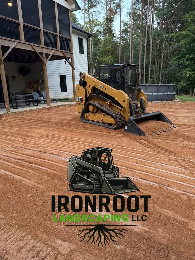 Custom garden landscaping in White, GA by Ironroot Landscaping