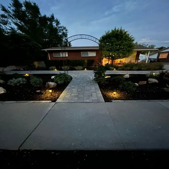 Custom garden landscaping in Sandy, UT by Ironwood Landscaping