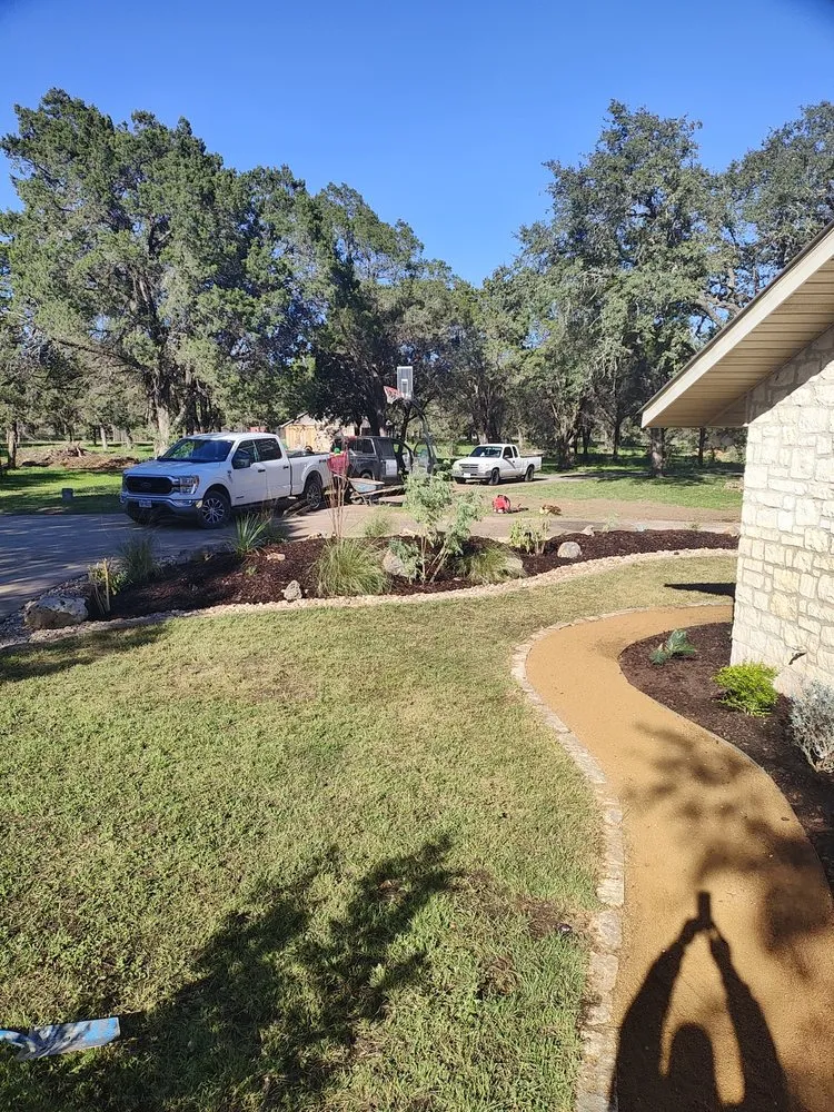 Custom landscape installation for beautiful yards in Maxwell, TX by Irrigation Pro Services