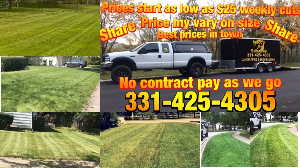 Top-rated lawn care service for beautiful yards across Aurora, IL - Isaac’s A+ Services