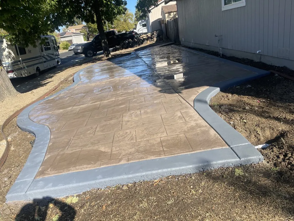 Affordable lawn mowing service with custom design in Vacaville, CA by Isaac's Concrete