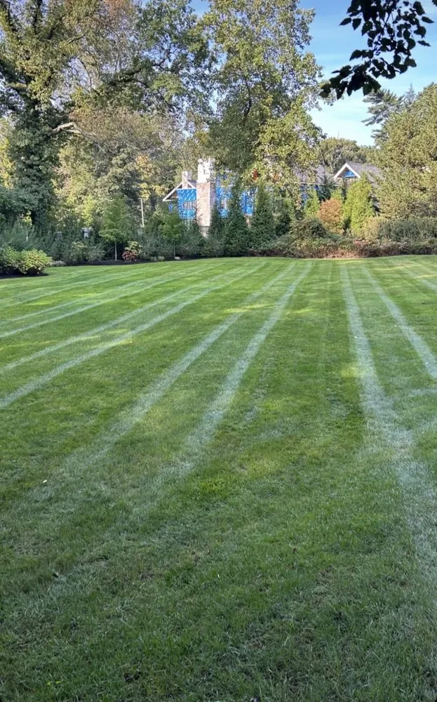 Local lawn mowing service with custom design in Devon, PA by Isaac’s Lawn Maintenance