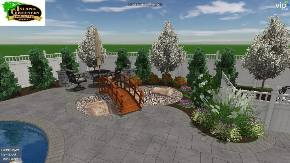 Expert landscape installation in Bellmore, NY by Island Greenery Masonry & Landscape