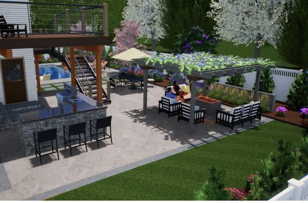 Custom garden landscaping experts serving Lindenhurst, NY - Island Oak Design