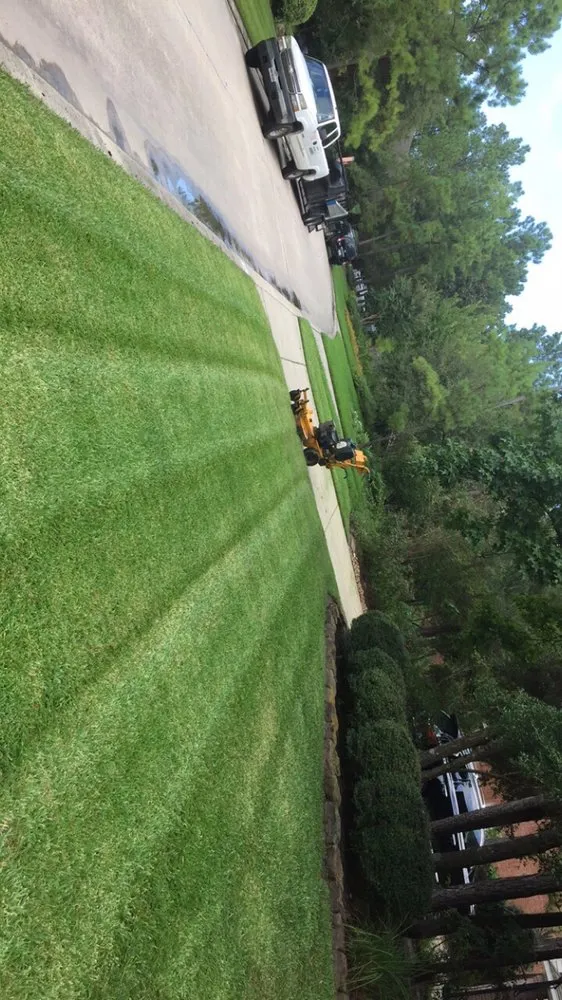 Professional lawn mowing service with custom design in Houston, TX by Israel Landscaping & Lawn Service