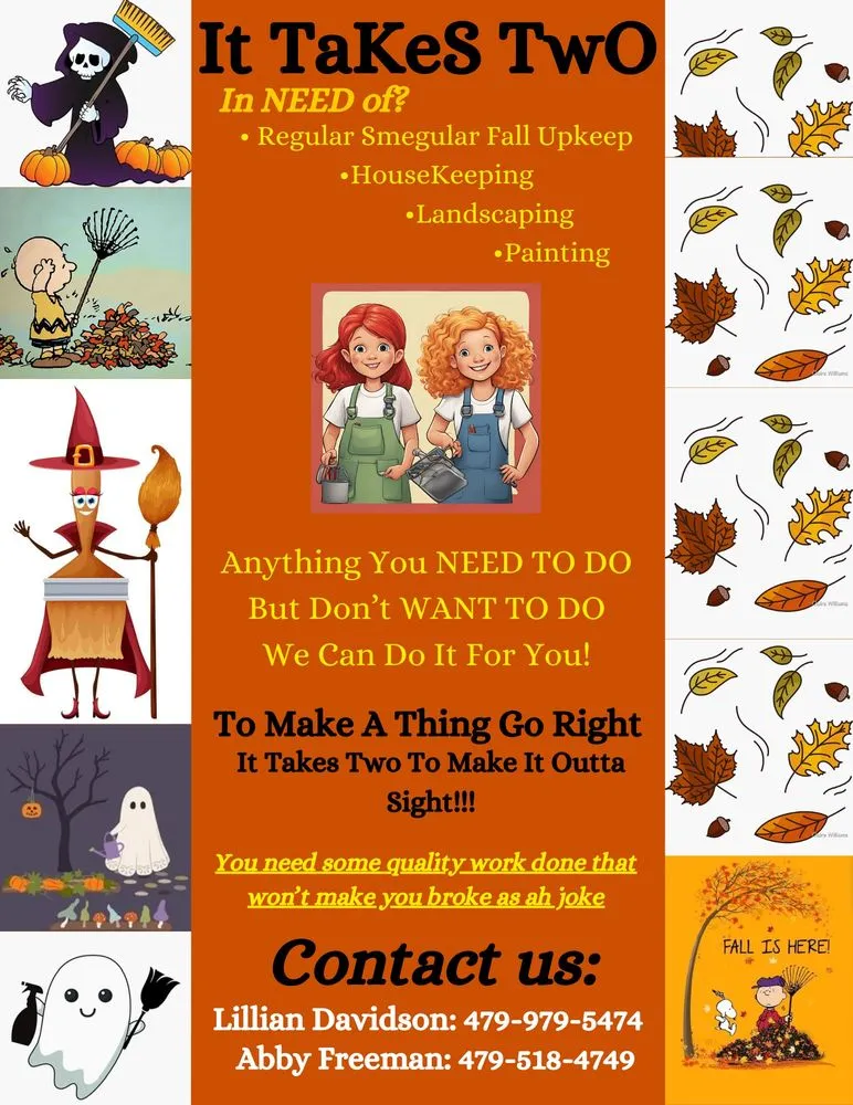 Professional yard cleanup service for homes across Russellville, AR - It Takes Two